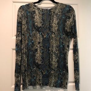 Minnie Rose snake print light sweater